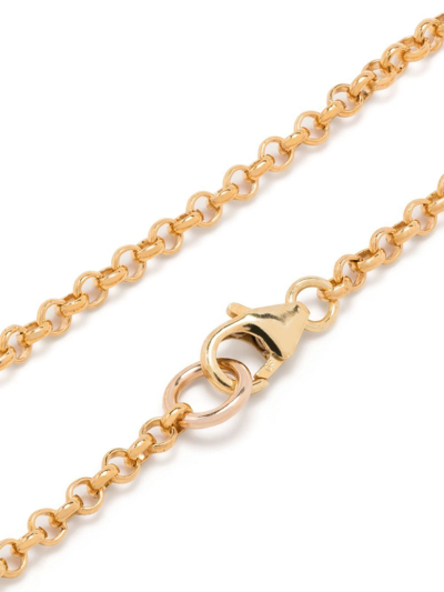 Alighieri Hammered-pendant Gold-plated Necklace In Gold