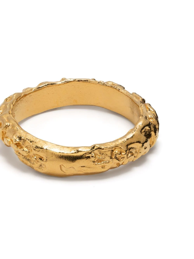 Shop Alighieri Amore Embossed 24kt Gold-plated Ring