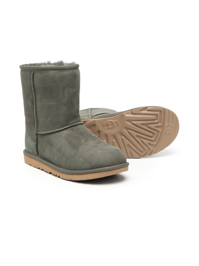 Shop Ugg Teen Suede Ankle Boots In Green
