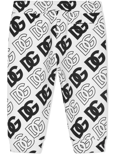 Shop Dolce & Gabbana Dg-logo Track Pants In White