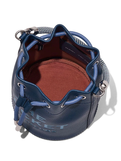 Marc Jacobs The Leather Bucket Bag In Blue