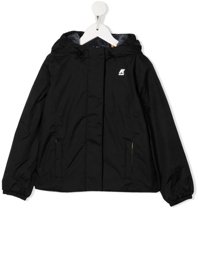 Shop K-way Logo-patch Padded Jacket In Black