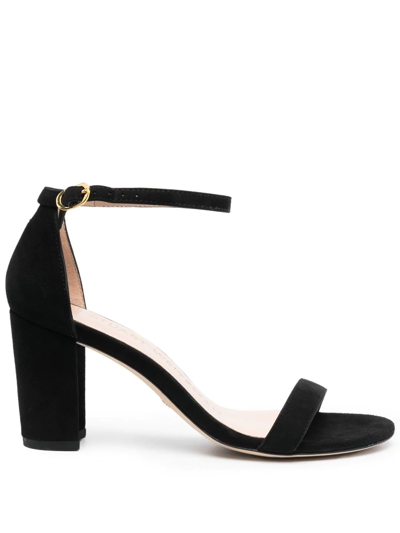 Shop Stuart Weitzman Block Heel Sandals In Black