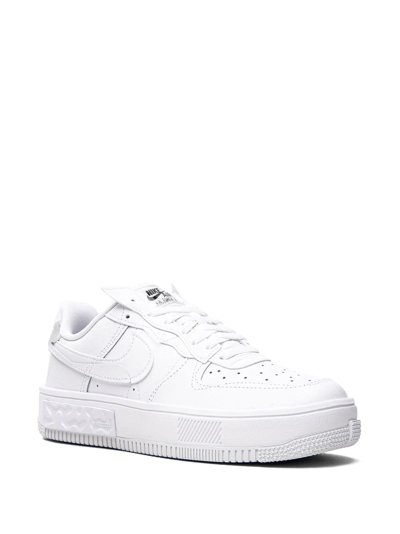 Shop Nike Air Force 1 Fontanka "white/iridescent" Sneakers