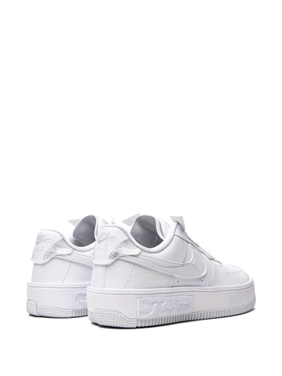 Shop Nike Air Force 1 Fontanka "white/iridescent" Sneakers