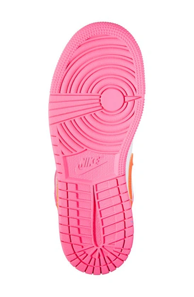 Shop Jordan Air  1 Mid Sneaker In Pinksicle/ Orange/ White