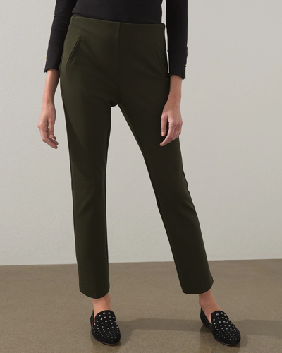 Chico's So Slimming 360 Juliet Side-vent Ankle Pants In Primordial Forest
