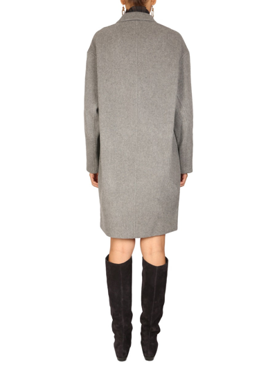 Shop Isabel Marant "efegozi" Coat In Grey
