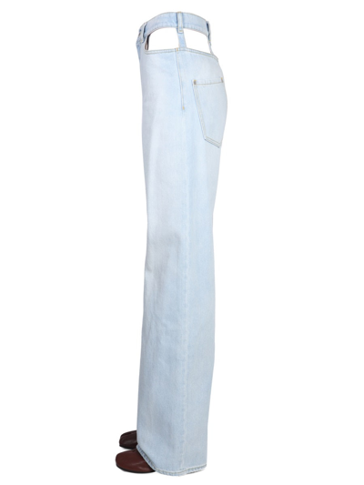 Shop Maison Margiela Jeans With Cut Out Details In Blue