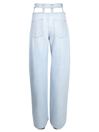 Shop Maison Margiela Jeans With Cut Out Details In Blue