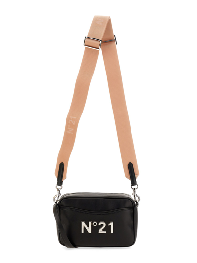 Shop N°21 Shoulder Bag With Logo In Nero