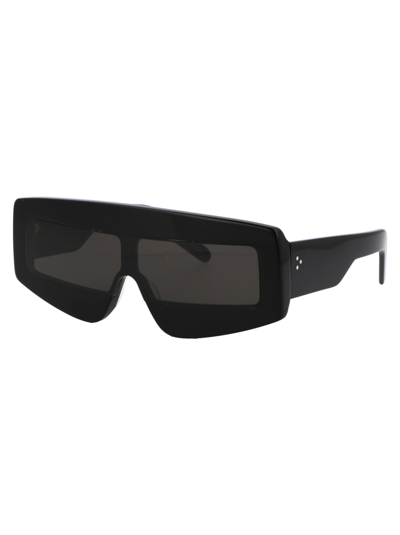 Shop Rick Owens Phleg Sunglasses In Black/black