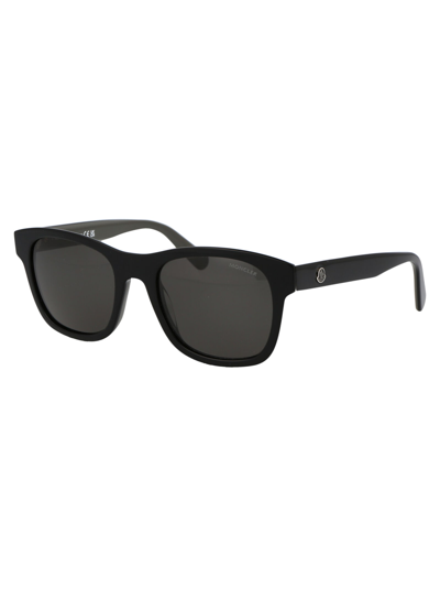 Shop Moncler Ml0192 Sunglasses In 05d Black