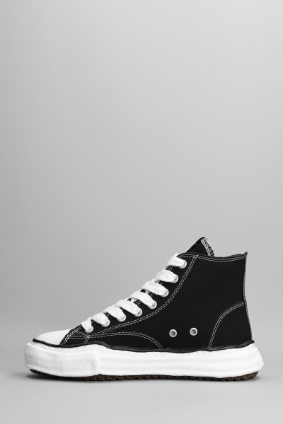 Shop Miharayasuhiro Peterson Sneakers In Black Canvas