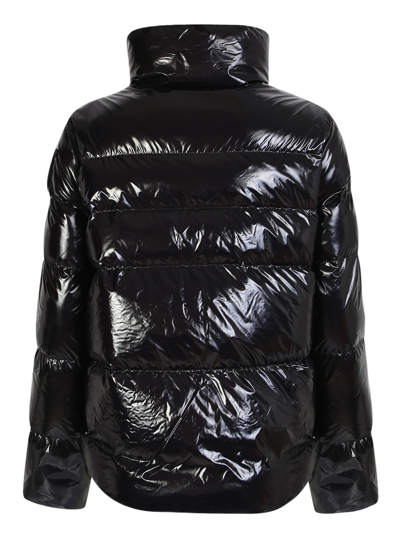 Shop Pinko High-shine Quilted Jacket By  In Black