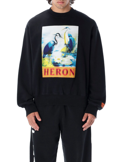 Shop Heron Preston Halftone Heron Crewneck In Black