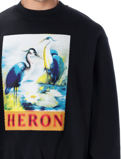 Shop Heron Preston Halftone Heron Crewneck In Black