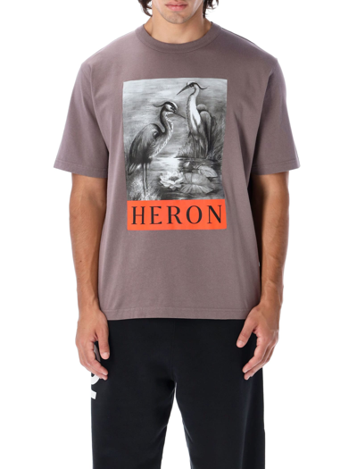 Shop Heron Preston Heron Bw T-shirt In Grey