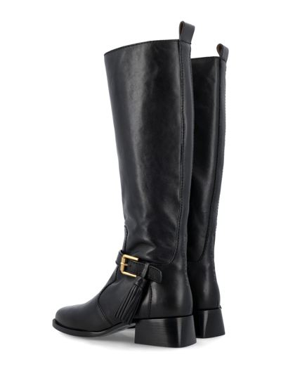 Shop See By Chloé Lory Tassel Boots In Black