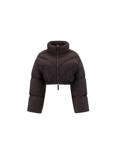 Shop Khaite Puffer Farine Jacket In Dark Brown