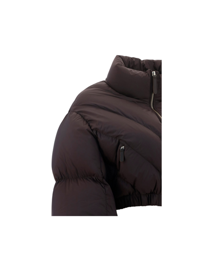 Shop Khaite Puffer Farine Jacket In Dark Brown