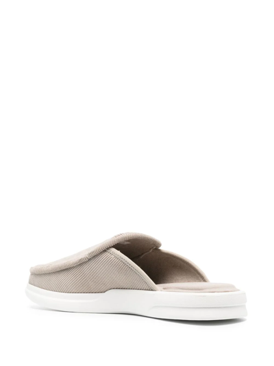 Shop Lusso Corduroy Round-toe Slippers In Neutrals