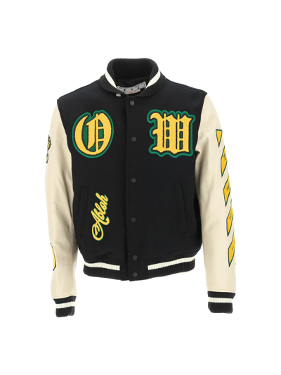 Shop Off-white Jackets In Black Yellow