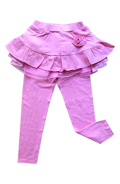 Shop Joe-ella Kids' Skirted Leggings In Pink