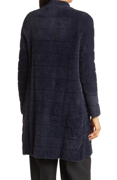 By Design Colette Quilted Faux Fur Jacket In Black Iris