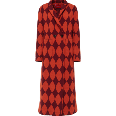 Shop La Doublej Duster Coat In Arancio/bordeaux