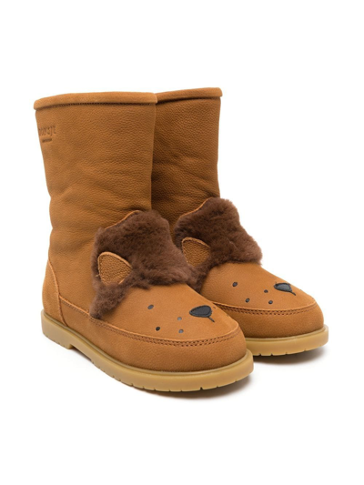 Shop Donsje Wadudu Leo-shaped Boots In Brown