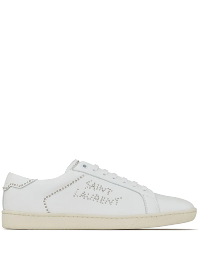 Shop Saint Laurent Court Classic Sl/08 Sneaker In White