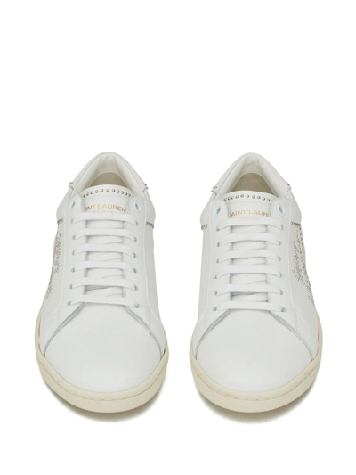 Shop Saint Laurent Court Classic Sl/08 Sneaker In White