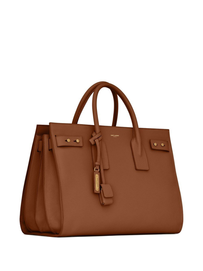 Shop Saint Laurent Sac De Jour Tote Bag In Brown