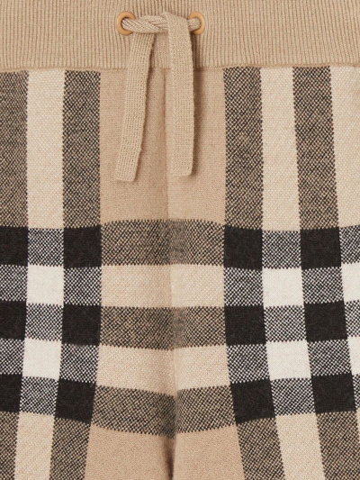 Shop Burberry Vintage Check Cashmere Trousers In Neutrals