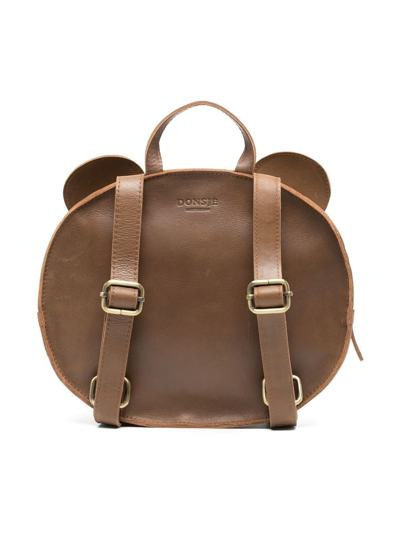 Donsje Kapi Classic Leather Backpack In Brown