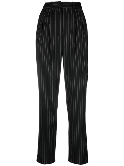 Shop Iro Pinstripe Straight-leg Trousers In Black