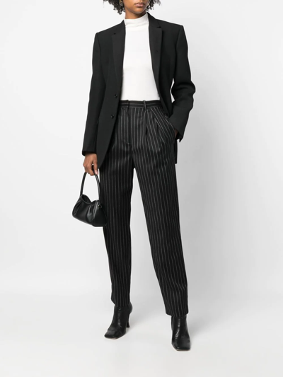 Shop Iro Pinstripe Straight-leg Trousers In Black