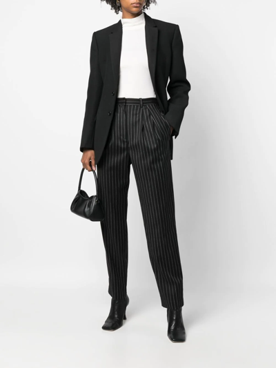 Iro Pinstripe Straight-leg Trousers In Black