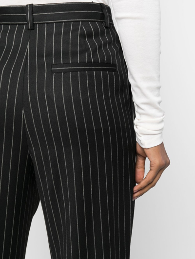 Shop Iro Pinstripe Straight-leg Trousers In Black