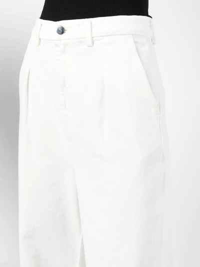 Loulou Studio Attu Organic Cotton Wide Leg Jeans In White