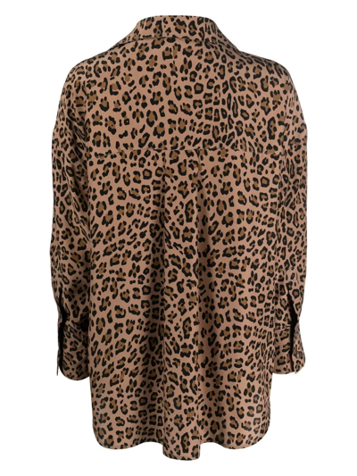 Shop Simonetta Ravizza Megan Leopard-print Shirt In Brown