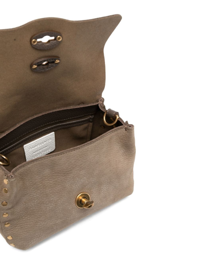 Zanellato Postina Stud-detail Crossbody Bag In Neutrals