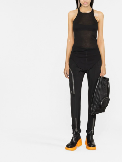 Rick Owens Raw-cut Hem Tank Top In Black