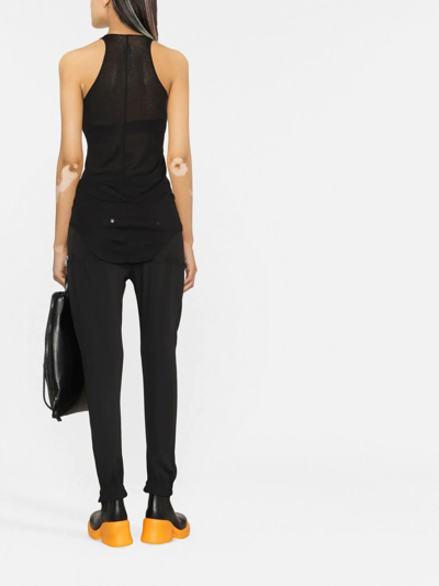 Rick Owens Raw-cut Hem Tank Top In Black