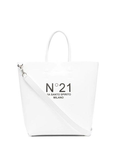 Shop N°21 Logo Shopper Tote In White