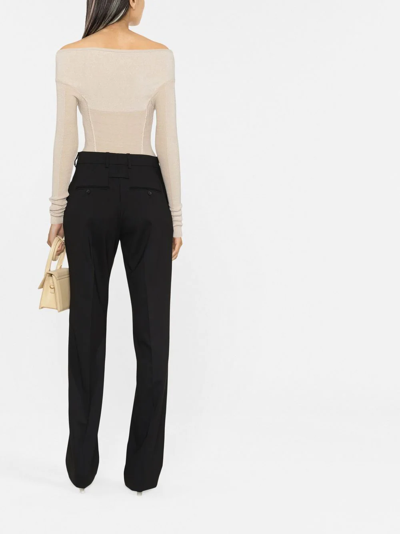 Shop Jacquemus Camargue Wide-leg Tailored Trousers In Black