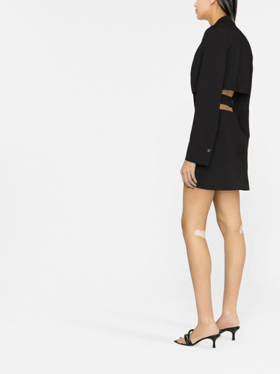 Shop Jacquemus Bari Cut-out Blazer Dress In Black