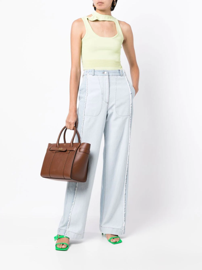 Mulberry Small Bayswater Zipped Tote Bag In Brown