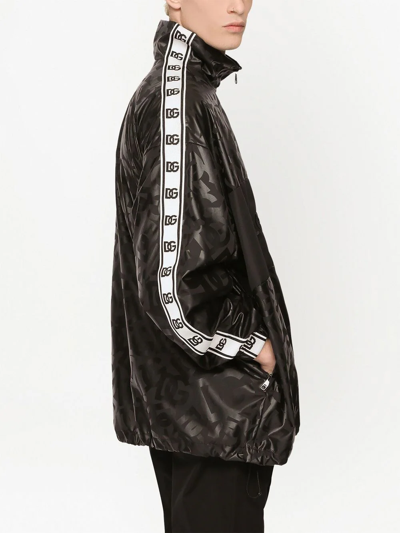 Shop Dolce & Gabbana Dg-print Track Jacket In Black
